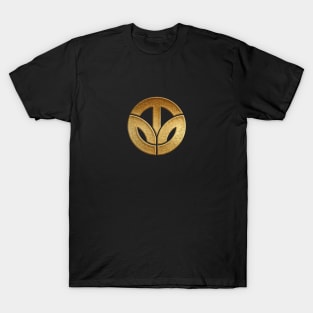 Fukui Prefecture Symbol in Gold Faux T-Shirt